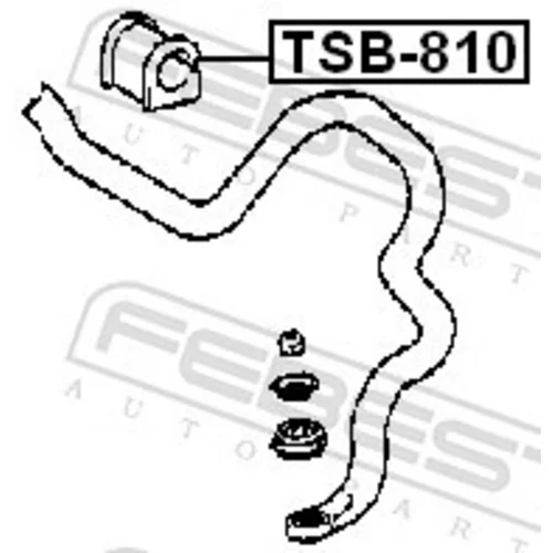 Uloženie priečneho stabilizátora FEBEST TSB-810 - obr. 1