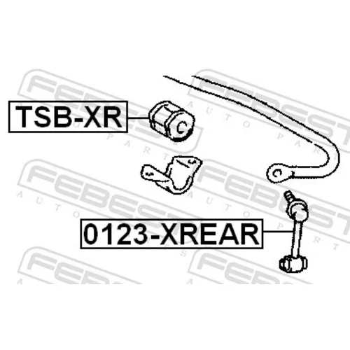 Uloženie priečneho stabilizátora FEBEST TSB-XR - obr. 1