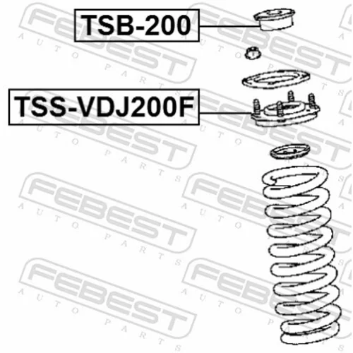 Ložisko pružnej vzpery FEBEST TSS-VDJ200F - obr. 1