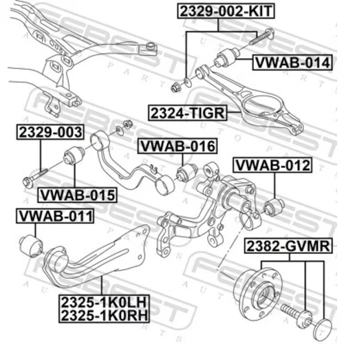 Uloženie riadenia VWAB-011 /FEBEST/ - obr. 1