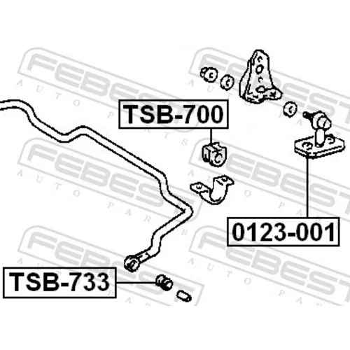 Tyč/Vzpera stabilizátora FEBEST 0123-001 - obr. 1