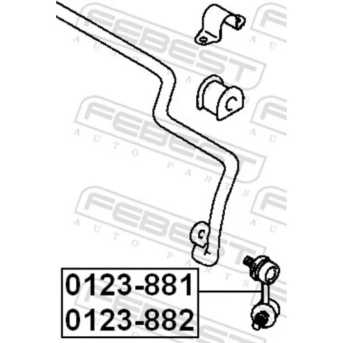 Tyč/Vzpera stabilizátora FEBEST 0123-881 - obr. 1