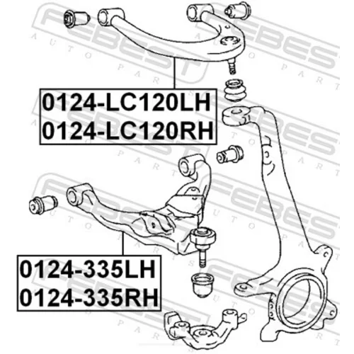 Rameno zavesenia kolies 0124-335RH /FEBEST/ - obr. 1