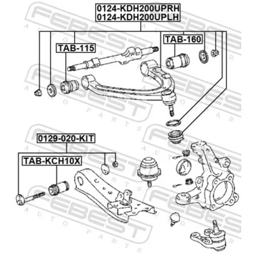 Rameno zavesenia kolies FEBEST 0124-KDH200UPLH - obr. 1