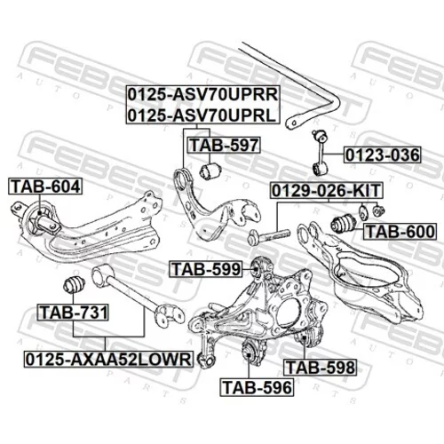 Rameno zavesenia kolies FEBEST 0125-AXAA52LOWR - obr. 1