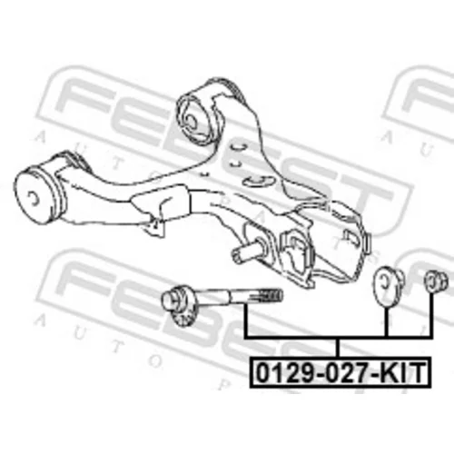 Skrutka pre nastavenie odklonu kolesa FEBEST 0129-027-KIT - obr. 1