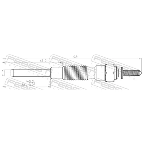 Žeraviaca sviečka FEBEST 01642-006 - obr. 1