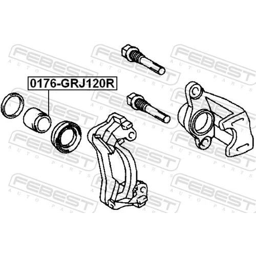 Piest brzdového strmeňa FEBEST 0176-GRJ120R - obr. 1