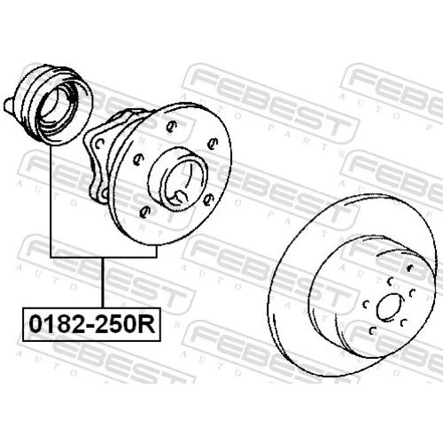 Náboj kolesa 0182-250R /FEBEST/ - obr. 1