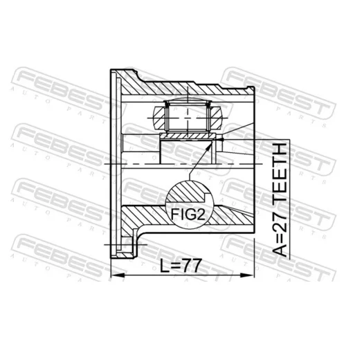 Sada kĺbov hnacieho hriadeľa FEBEST 0211-FX35LH - obr. 1