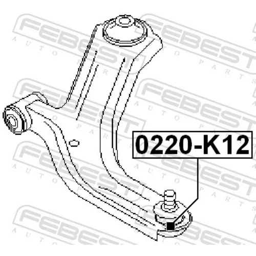 Zvislý/nosný čap FEBEST 0220-K12 - obr. 1