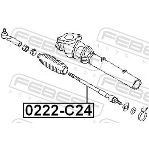 Axiálny čap tiahla riadenia FEBEST 0222-C24 - obr. 1