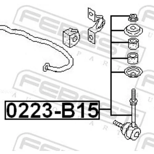 Tyč/Vzpera stabilizátora FEBEST 0223-B15 - obr. 1