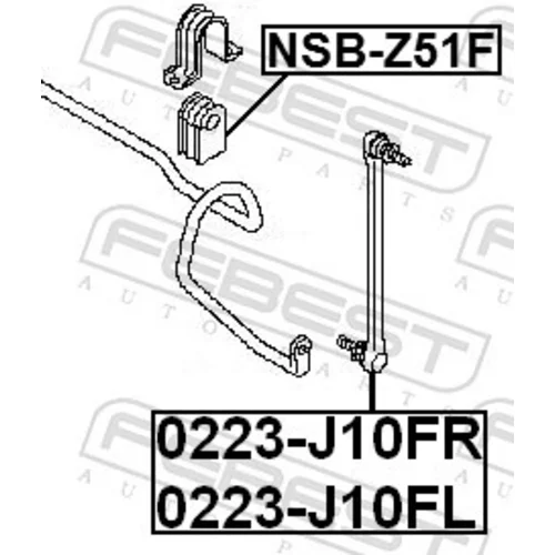 Tyč/Vzpera stabilizátora FEBEST 0223-J10FR - obr. 1