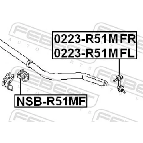 Tyč/Vzpera stabilizátora FEBEST 0223-R51MFL - obr. 1