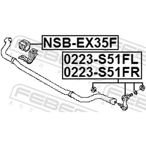 Tyč/Vzpera stabilizátora FEBEST 0223-S51FR - obr. 1