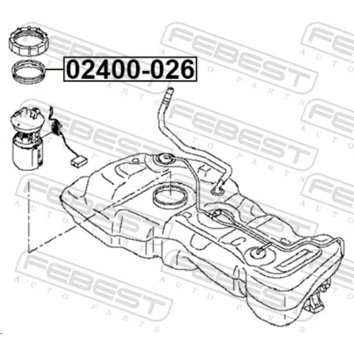 Tesnenie, palivová nádrž FEBEST 02400-026 - obr. 1