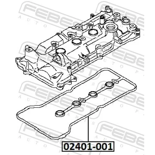 Tesnenie veka hlavy valcov FEBEST 02401-001 - obr. 1