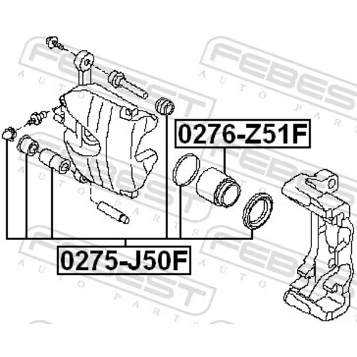 Opravná sada brzdového strmeňa FEBEST 0275-J50F - obr. 1