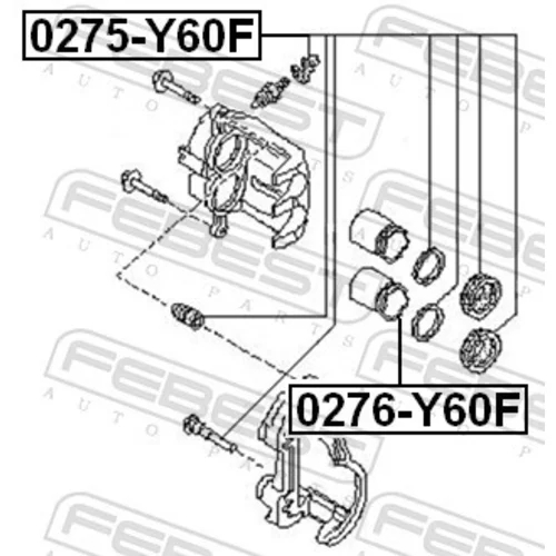 Piest brzdového strmeňa FEBEST 0276-Y60F - obr. 1