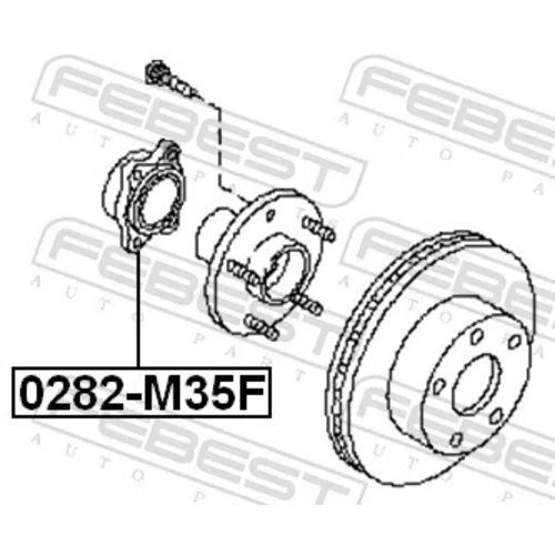 Náboj kolesa FEBEST 0282-M35F - obr. 1