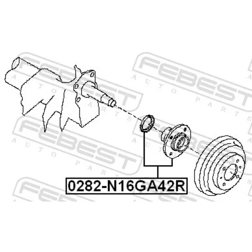 Náboj kolesa 0282-N16GA42R /FEBEST/ - obr. 1