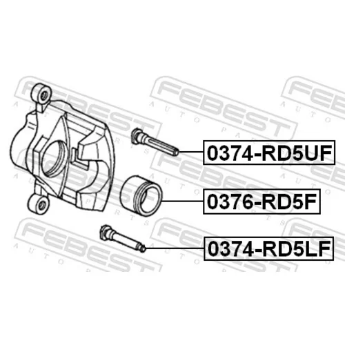 Vodiaci čap brzdového strmeňa FEBEST 0374-RD5UF - obr. 1