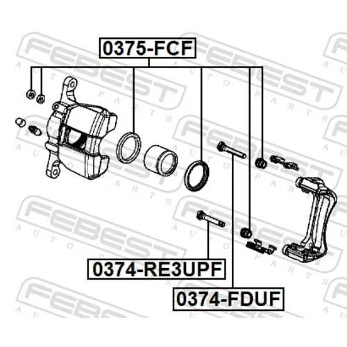 Opravná sada brzdového strmeňa FEBEST 0375-FCF - obr. 1