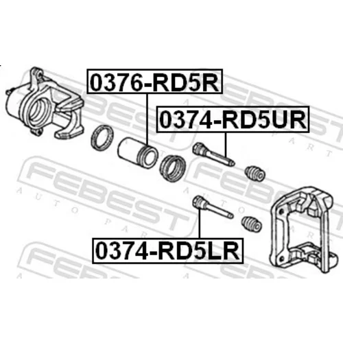 Piest brzdového strmeňa FEBEST 0376-RD5R - obr. 1