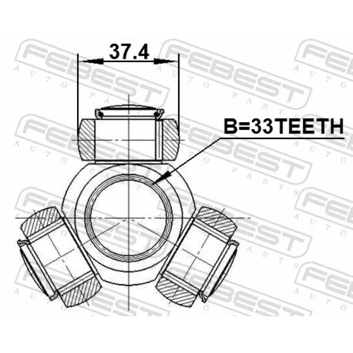 Trojkríž hnacieho hriadeľa FEBEST 0416-CY3 - obr. 1