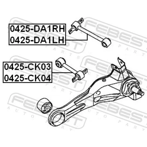 Rameno zavesenia kolies FEBEST 0425-DA1RH - obr. 1