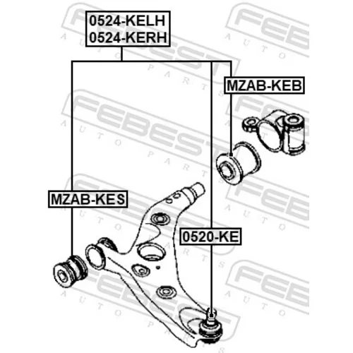 Rameno zavesenia kolies FEBEST 0524-KERH - obr. 1