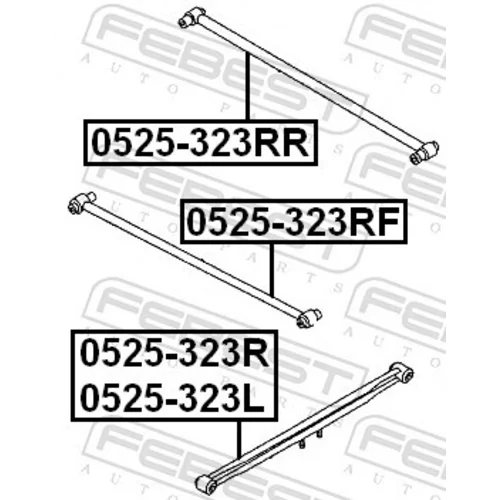 Rameno zavesenia kolies 0525-323R /FEBEST/ - obr. 1