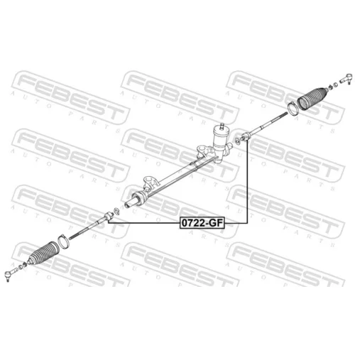 Axiálny čap tiahla riadenia 0722-GF /FEBEST/ - obr. 1