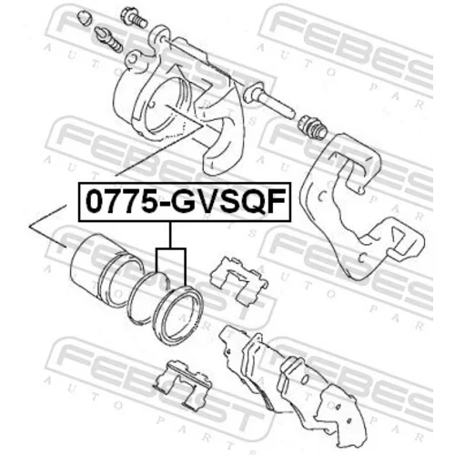 Opravná sada brzdového strmeňa FEBEST 0775-GVSQF - obr. 1