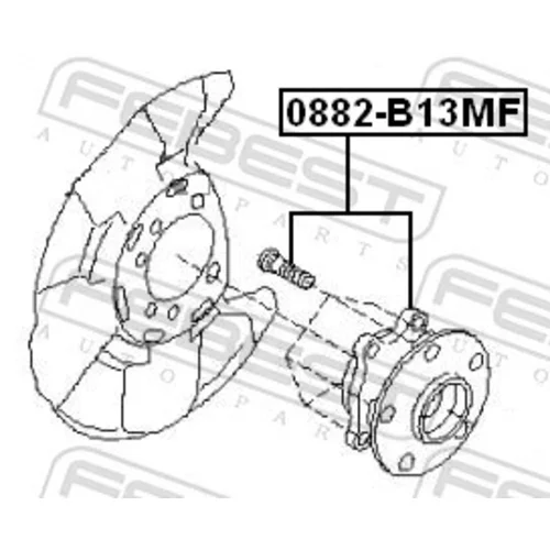 Náboj kolesa FEBEST 0882-B13MF - obr. 1