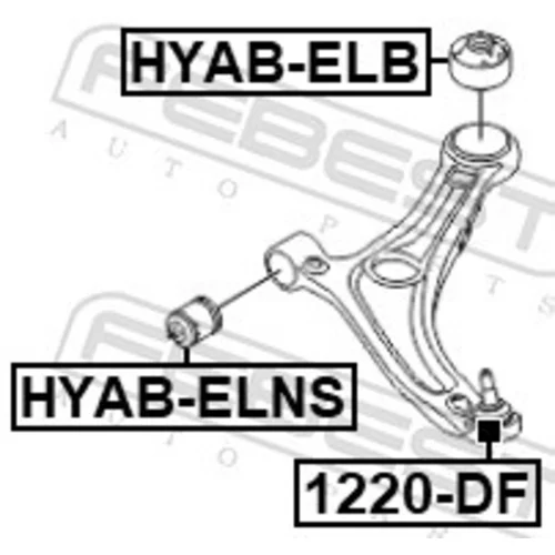 Zvislý/nosný čap FEBEST 1220-DF - obr. 1