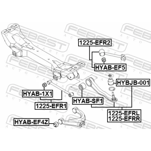 Rameno zavesenia kolies FEBEST 1225-EFR1 - obr. 1