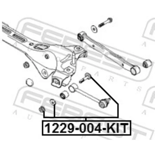 Skrutka pre nastavenie odklonu kolesa FEBEST 1229-004-KIT - obr. 1