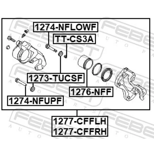 Brzdový strmeň FEBEST 1277-CFFLH - obr. 1