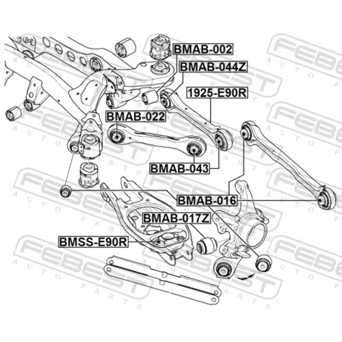 Rameno zavesenia kolies FEBEST 1925-E90R - obr. 1