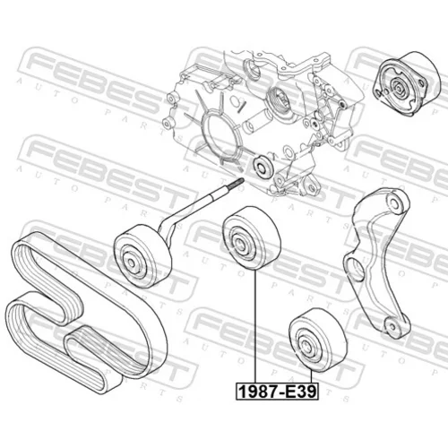 Napínacia kladka rebrovaného klinového remeňa FEBEST 1987-E39 - obr. 1