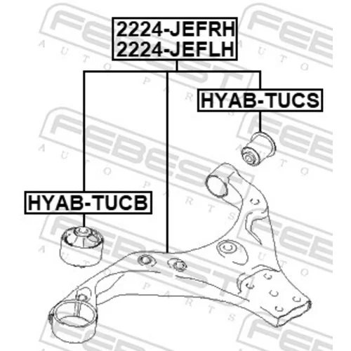 Rameno zavesenia kolies FEBEST 2224-JEFLH - obr. 1