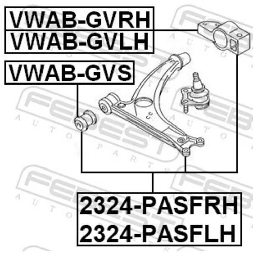 Rameno zavesenia kolies FEBEST 2324-PASFRH - obr. 1