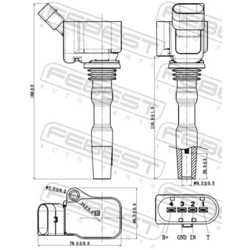 Zapaľovacia cievka FEBEST 23640-003 - obr. 1