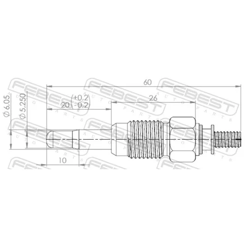 Žeraviaca sviečka FEBEST 23642-002 - obr. 1