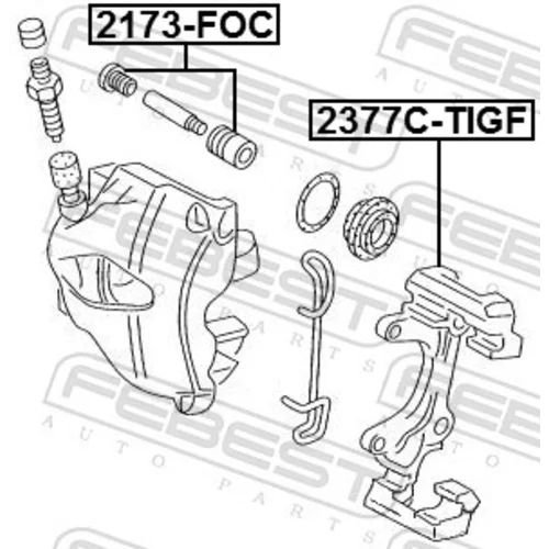 Sada držiakov brzd. strmeňov FEBEST 2377C-TIGF - obr. 1