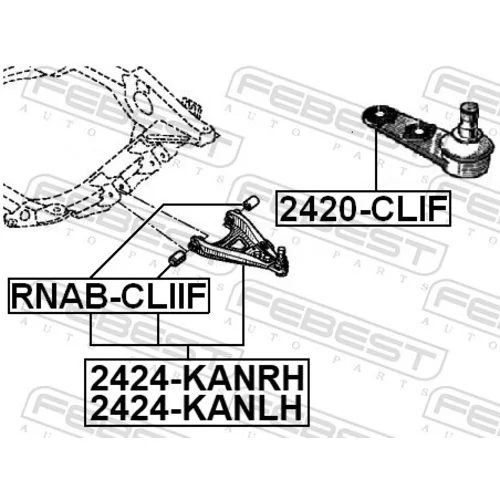 Rameno zavesenia kolies FEBEST 2424-KANLH - obr. 1