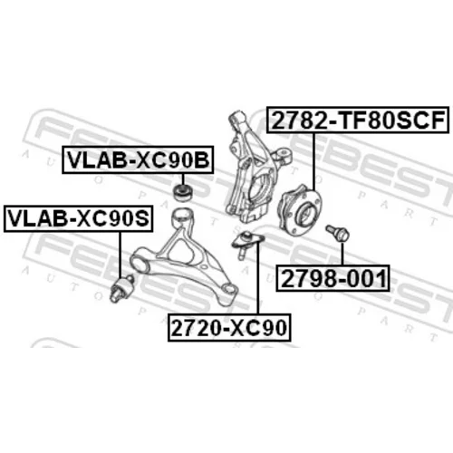 Zvislý/nosný čap FEBEST 2720-XC90 - obr. 1