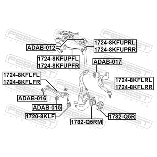 Uloženie riadenia FEBEST ADAB-017 - obr. 1